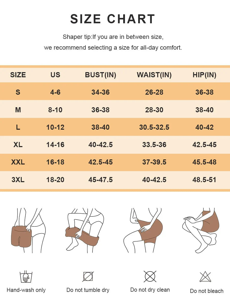 Guía de tallas Panty Moldeador Confort Plus