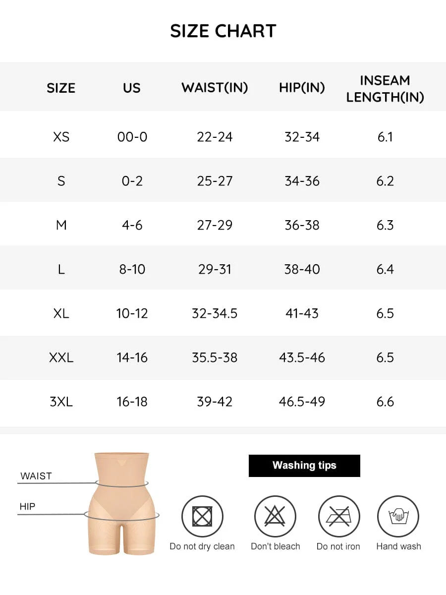 Guía de tallas Short Talle Alto | Moldeo Total